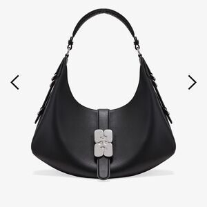 Ganni Kat Bag Small Black Silver